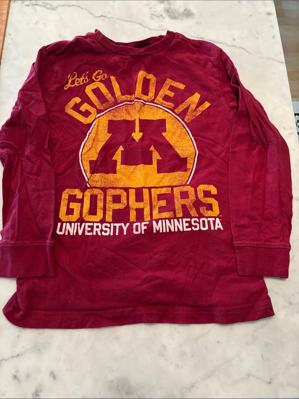 Let’s go gophers - University of MN youth small long sleeve T-shirt